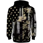 custom purdue boilermakers distressed flag gold black hoodie best selling