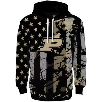 custom purdue boilermakers distressed flag gold black hoodie best selling