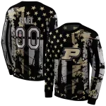 custom purdue boilermakers distressed flag gold black hoodie best selling