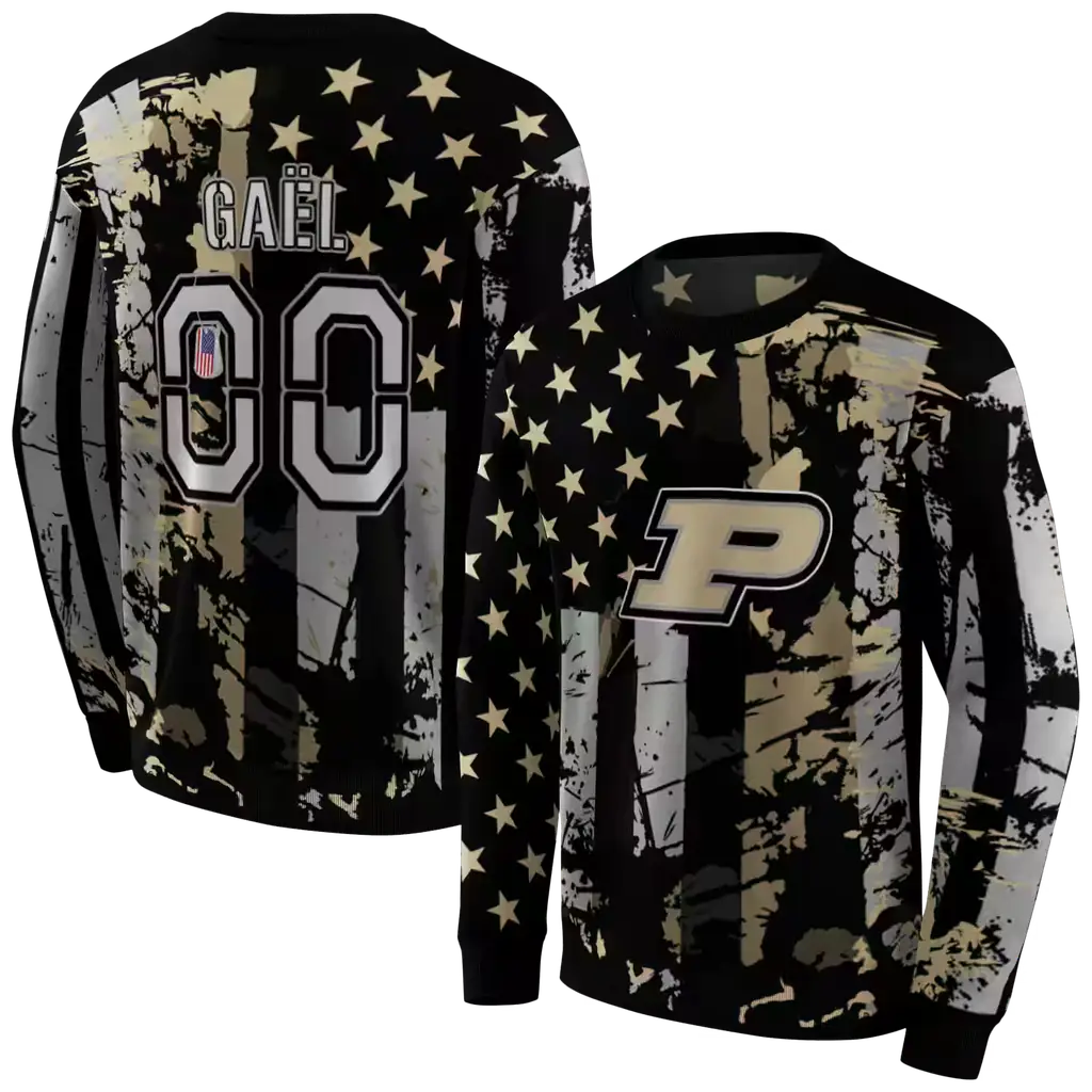 custom purdue boilermakers distressed flag gold black hoodie premium grade custom purdue boilermakers distressed flag gold black hoodie premium grade
