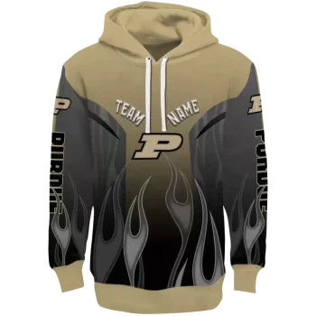 custom purdue boilermakers flame design gold hoodie best selling