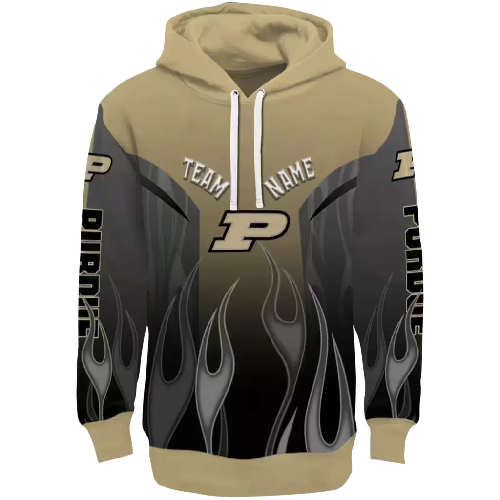 custom purdue boilermakers flame design gold hoodie best selling custom purdue boilermakers flame design gold hoodie best selling