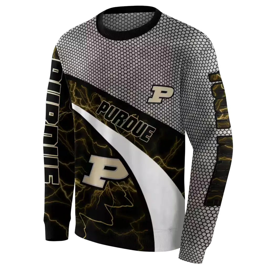 custom purdue boilermakers hexagonal mesh gold black gray hoodie new arrival custom purdue boilermakers hexagonal mesh gold black gray hoodie new arrival