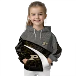 custom purdue boilermakers hexagonal mesh gold black gray hoodie best selling