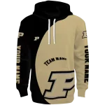 custom purdue boilermakers minimalist design gold black hoodie best selling