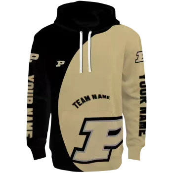 custom purdue boilermakers minimalist design gold black hoodie best selling