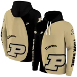 custom purdue boilermakers minimalist design gold black hoodie best selling
