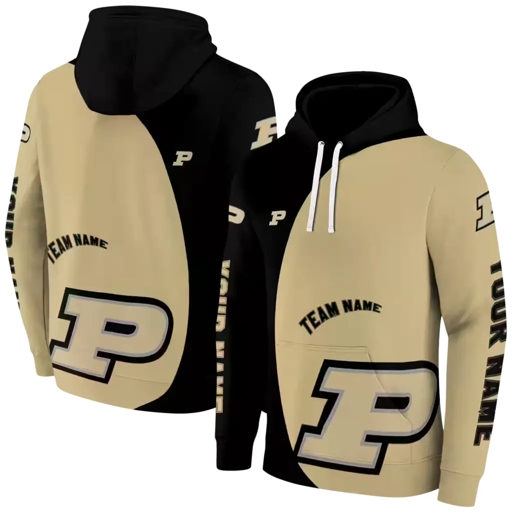 custom purdue boilermakers minimalist design gold black hoodie fashion forward custom purdue boilermakers minimalist design gold black hoodie fashion forward