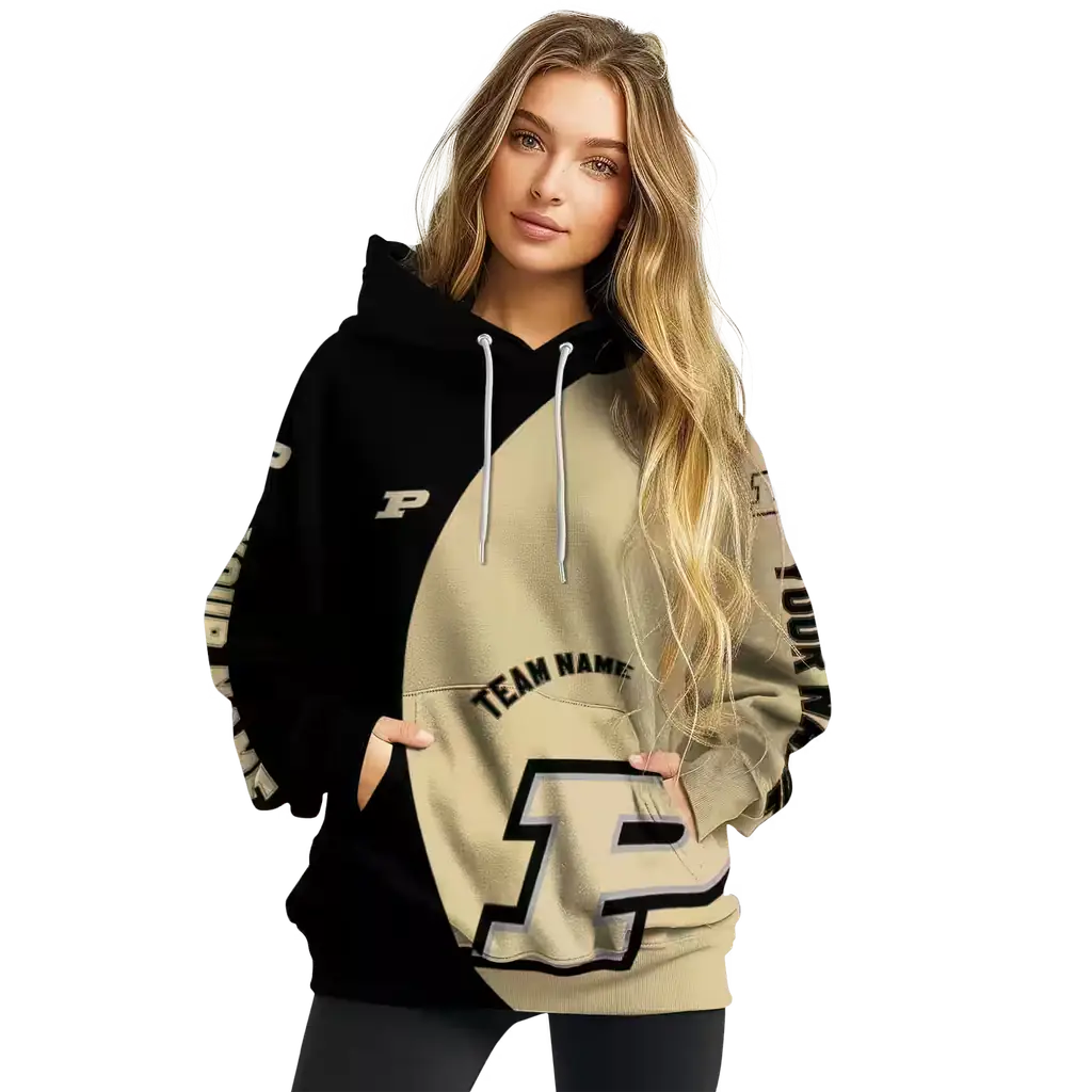 custom purdue boilermakers minimalist design gold black hoodie high quality custom purdue boilermakers minimalist design gold black hoodie high quality