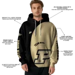 custom purdue boilermakers minimalist design gold black hoodie best selling