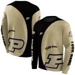 custom purdue boilermakers minimalist design gold black hoodie best selling