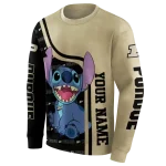 custom purdue boilermakers stitch gold hoodie best selling