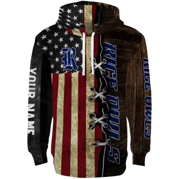 custom rice owls american pride hoodie best selling