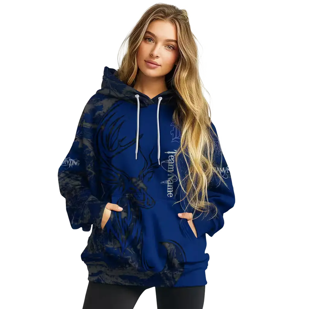 custom rice owls deer silhouette navy blue hoodie high quality custom rice owls deer silhouette navy blue hoodie high quality