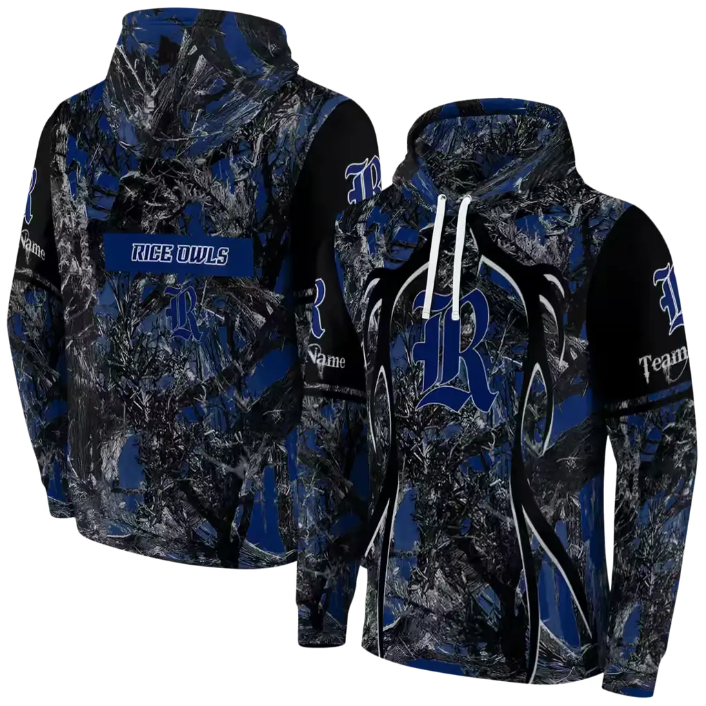 custom rice owls hunting theme navy blue black hoodie fashion forward custom rice owls hunting theme navy blue black hoodie fashion forward