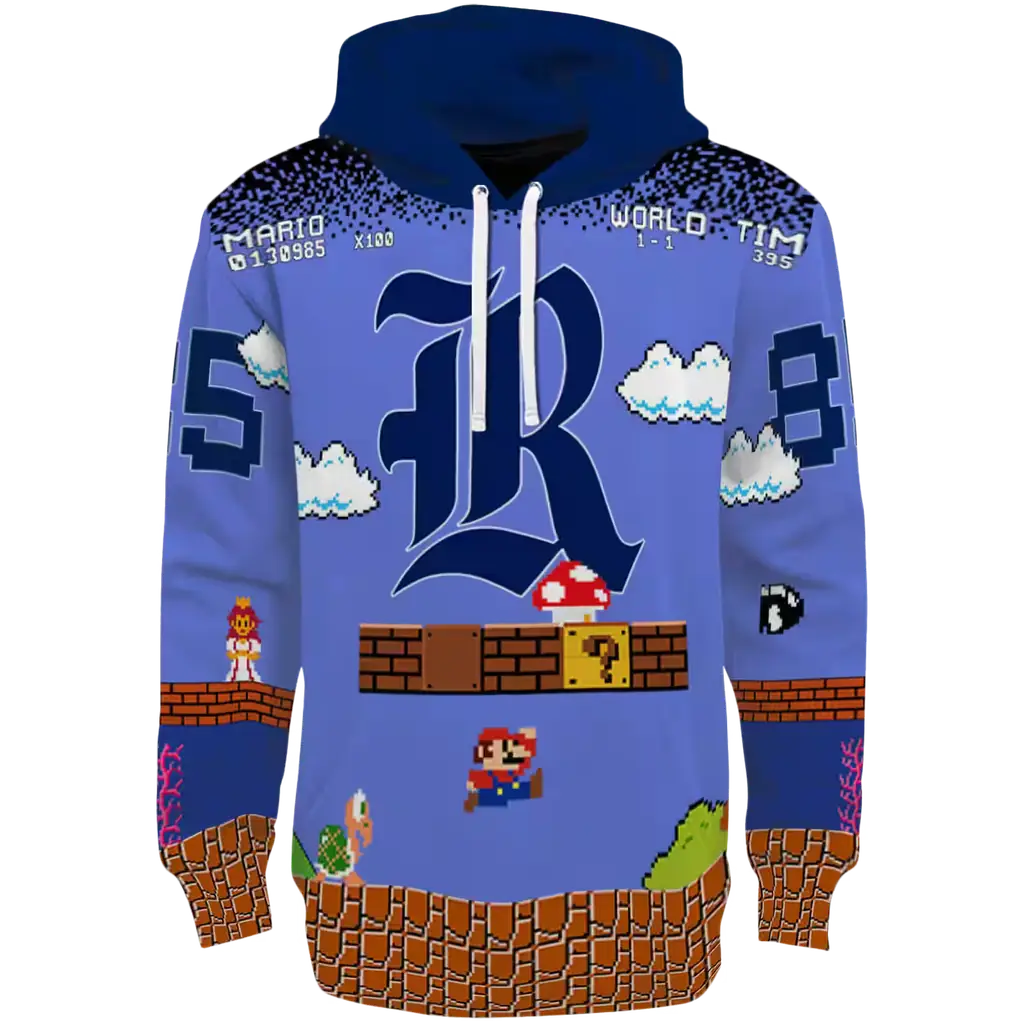 custom rice owls mario blue black hoodie best selling custom rice owls mario blue black hoodie best selling
