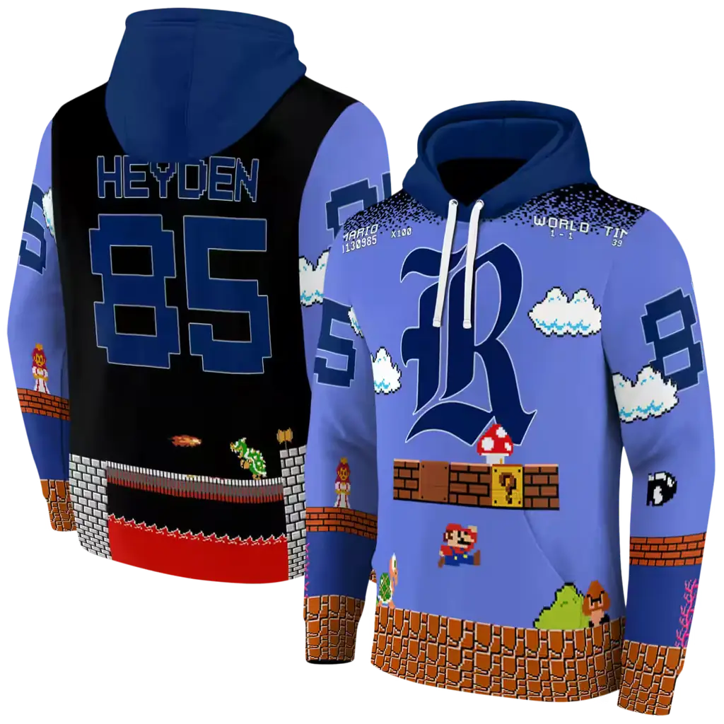 custom rice owls mario blue black hoodie fashion forward custom rice owls mario blue black hoodie fashion forward