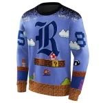 custom rice owls mario blue black hoodie best selling