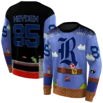 custom rice owls mario blue black hoodie best selling
