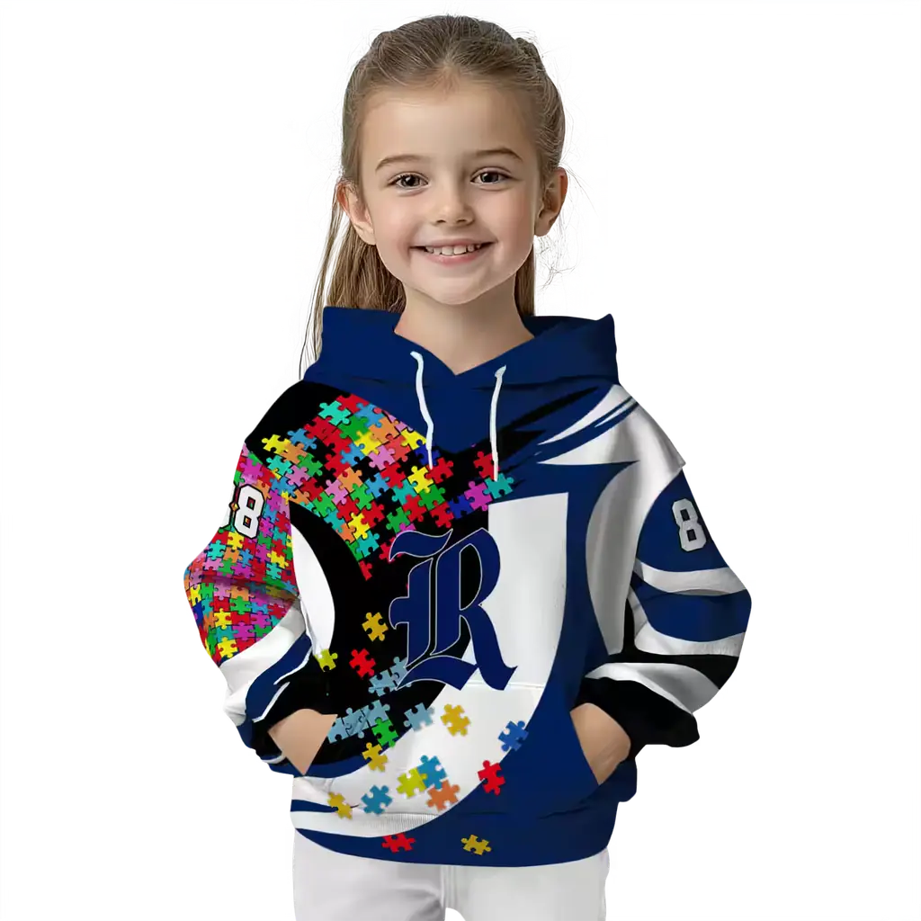 custom rice owls puzzle pieces navy blue hoodie top rated custom rice owls puzzle pieces navy blue hoodie top rated