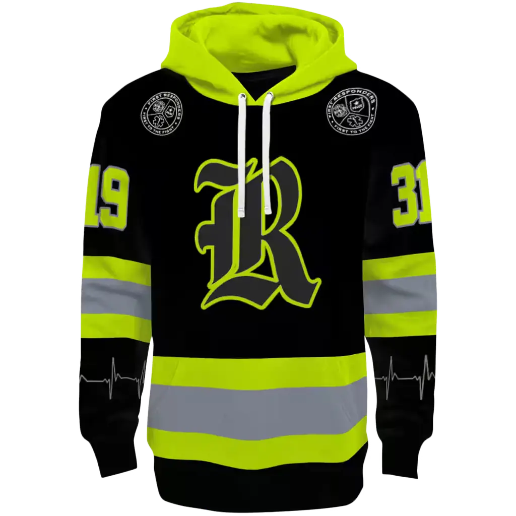 custom rice owls safety motif black neon green hoodie best selling custom rice owls safety motif black neon green hoodie best selling