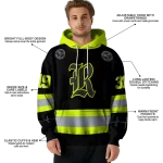 custom rice owls safety motif black neon green hoodie best selling