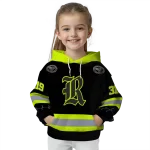 custom rice owls safety motif black neon green hoodie best selling