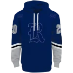 custom rice owls striped sleeves navy blue hoodie best selling