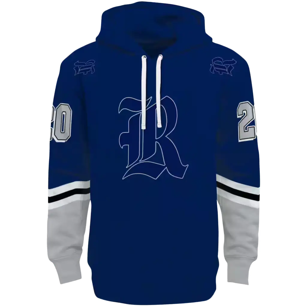 custom rice owls striped sleeves navy blue hoodie best selling custom rice owls striped sleeves navy blue hoodie best selling