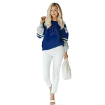 custom rice owls striped sleeves navy blue hoodie best selling