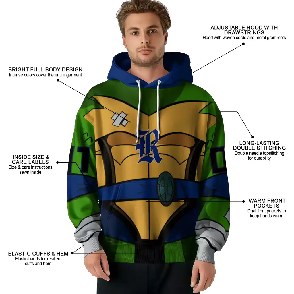 custom rice owls superhero armor navy blue green hoodie latest model custom rice owls superhero armor navy blue green hoodie latest model
