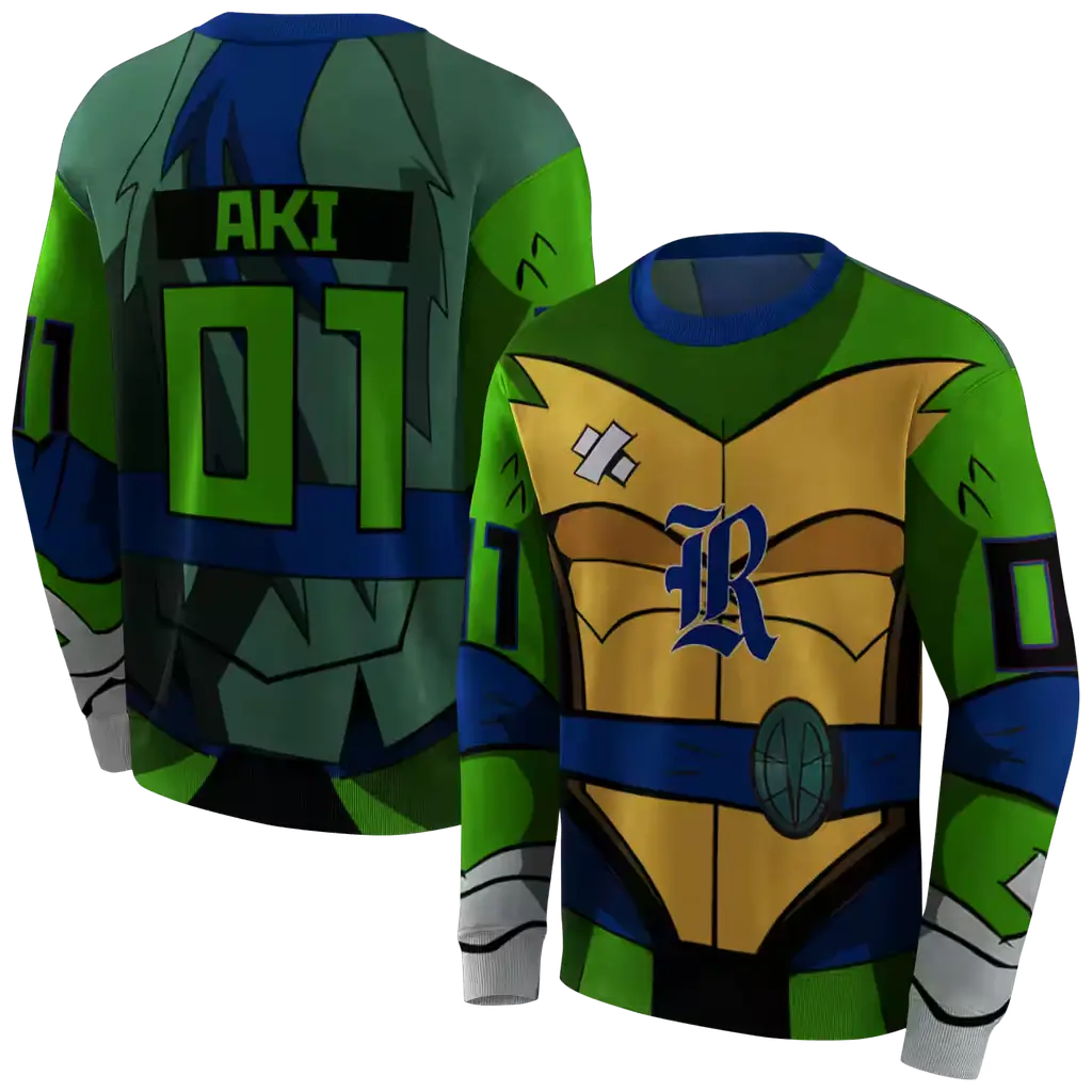 custom rice owls superhero armor navy blue green hoodie premium grade custom rice owls superhero armor navy blue green hoodie premium grade