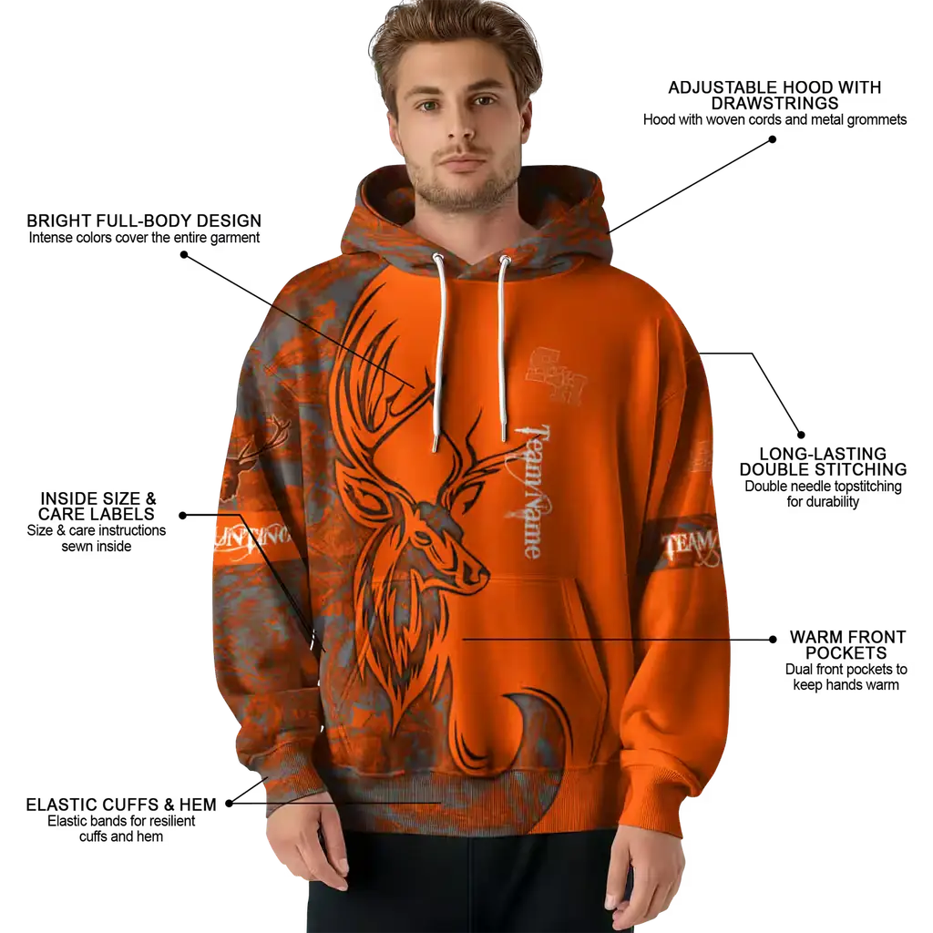 custom sam houston bearkats deer silhouette orange hoodie latest model custom sam houston bearkats deer silhouette orange hoodie latest model