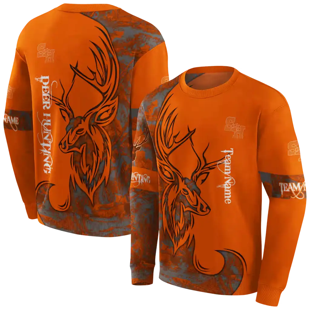 custom sam houston bearkats deer silhouette orange hoodie premium grade custom sam houston bearkats deer silhouette orange hoodie premium grade