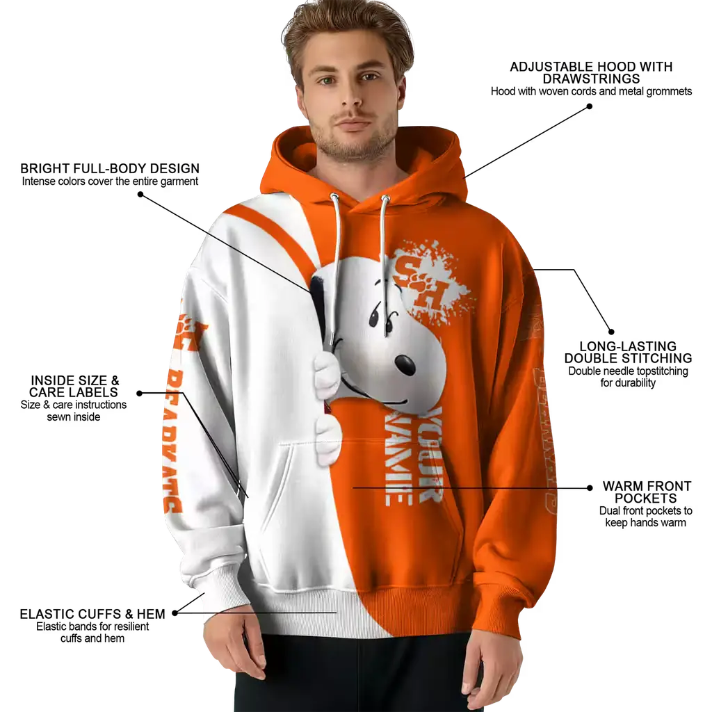 custom sam houston bearkats peeking snoopy orange hoodie latest model custom sam houston bearkats peeking snoopy orange hoodie latest model