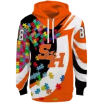 custom sam houston bearkats puzzle pieces orange hoodie best selling