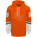 custom sam houston bearkats striped sleeves orange hoodie best selling
