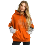 custom sam houston bearkats striped sleeves orange hoodie best selling