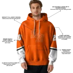 custom sam houston bearkats striped sleeves orange hoodie best selling