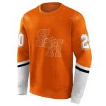 custom sam houston bearkats striped sleeves orange hoodie best selling