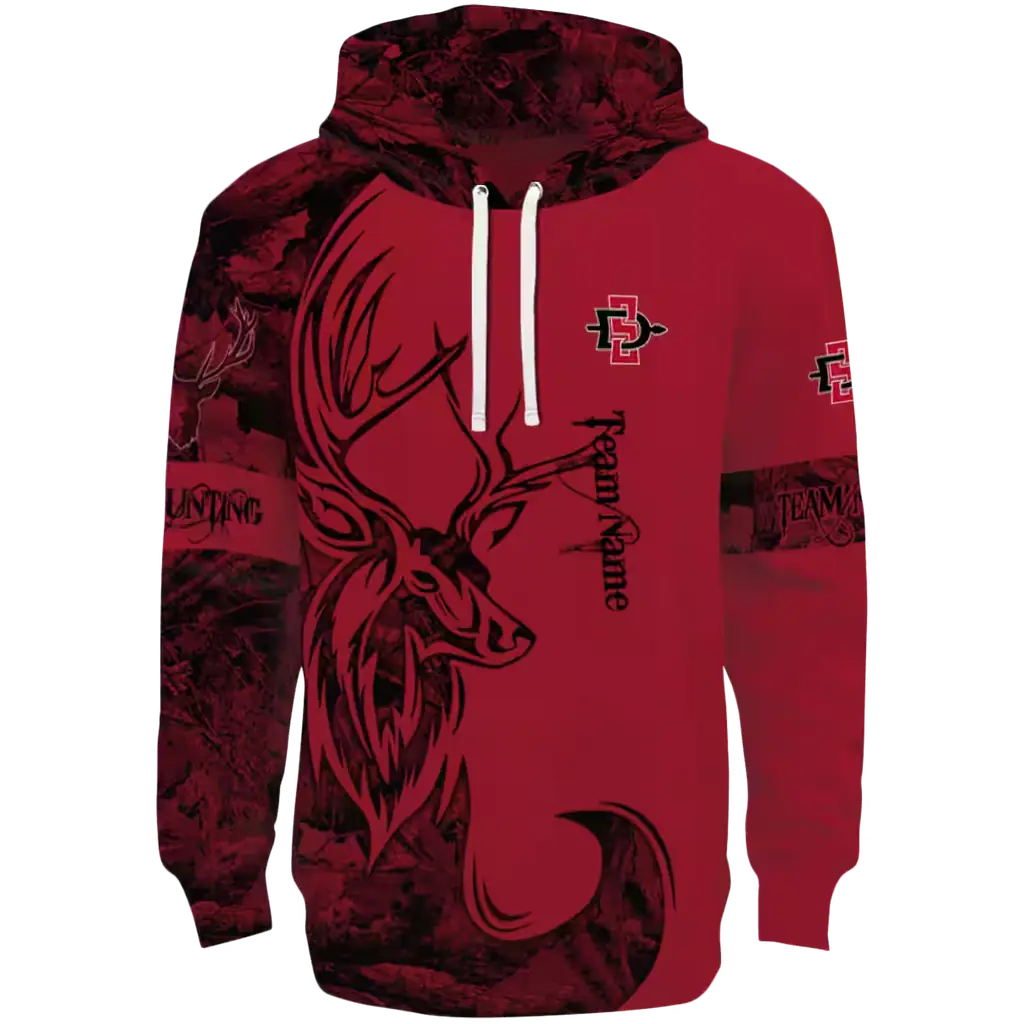 custom san diego state aztecs deer silhouette red hoodie best selling custom san diego state aztecs deer silhouette red hoodie best selling