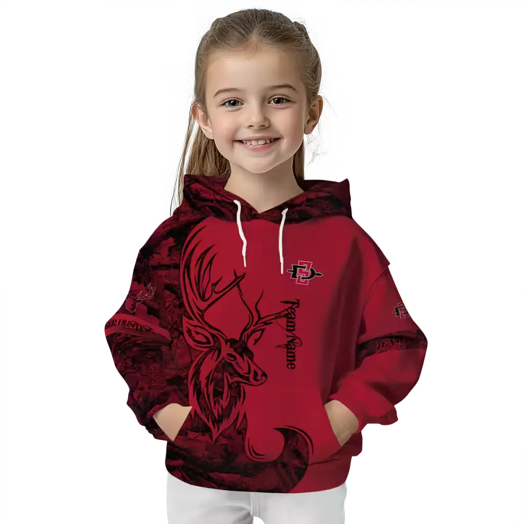 custom san diego state aztecs deer silhouette red hoodie top rated custom san diego state aztecs deer silhouette red hoodie top rated