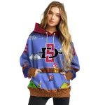 custom san diego state aztecs mario blue black hoodie best selling
