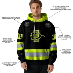 custom san diego state aztecs safety motif black neon green hoodie best selling