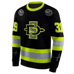 custom san diego state aztecs safety motif black neon green hoodie best selling