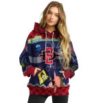 custom san diego state aztecs spongebob patrick star red navy hoodie best selling