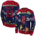 custom san diego state aztecs spongebob patrick star red navy hoodie best selling