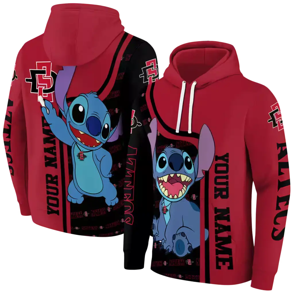 custom san diego state aztecs stitch red hoodie fashion forward custom san diego state aztecs stitch red hoodie fashion forward