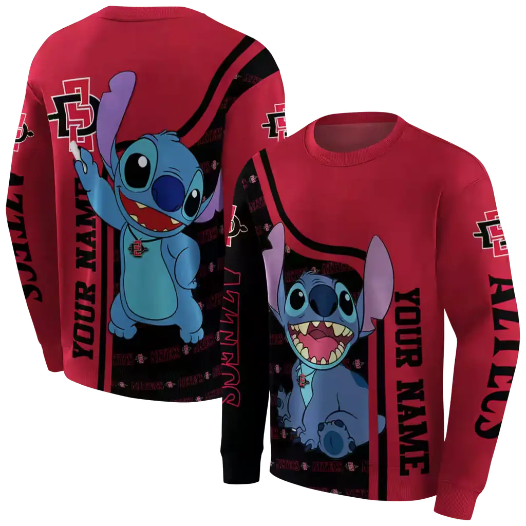 custom san diego state aztecs stitch red hoodie premium grade custom san diego state aztecs stitch red hoodie premium grade