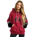 custom san diego state aztecs striped sleeves red hoodie best selling